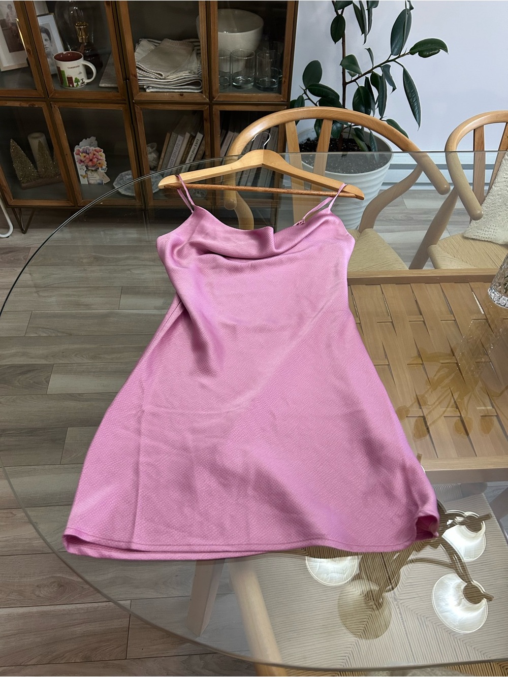 Metallic Pink Summer Slip Dress